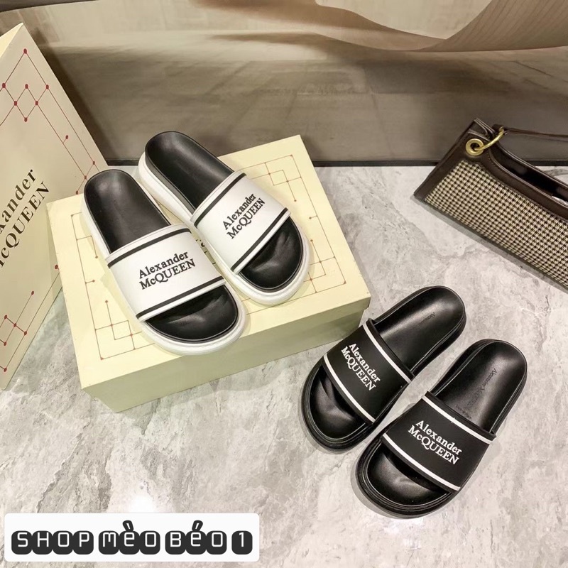 Dép mqueen quai ngang đế đúc fullbox