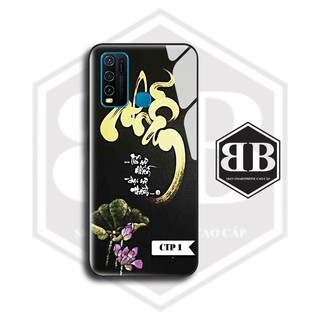 Ốp lưng kính cường lực Vivo Y30 / Vivo Y50 in hình chữ thư pháp