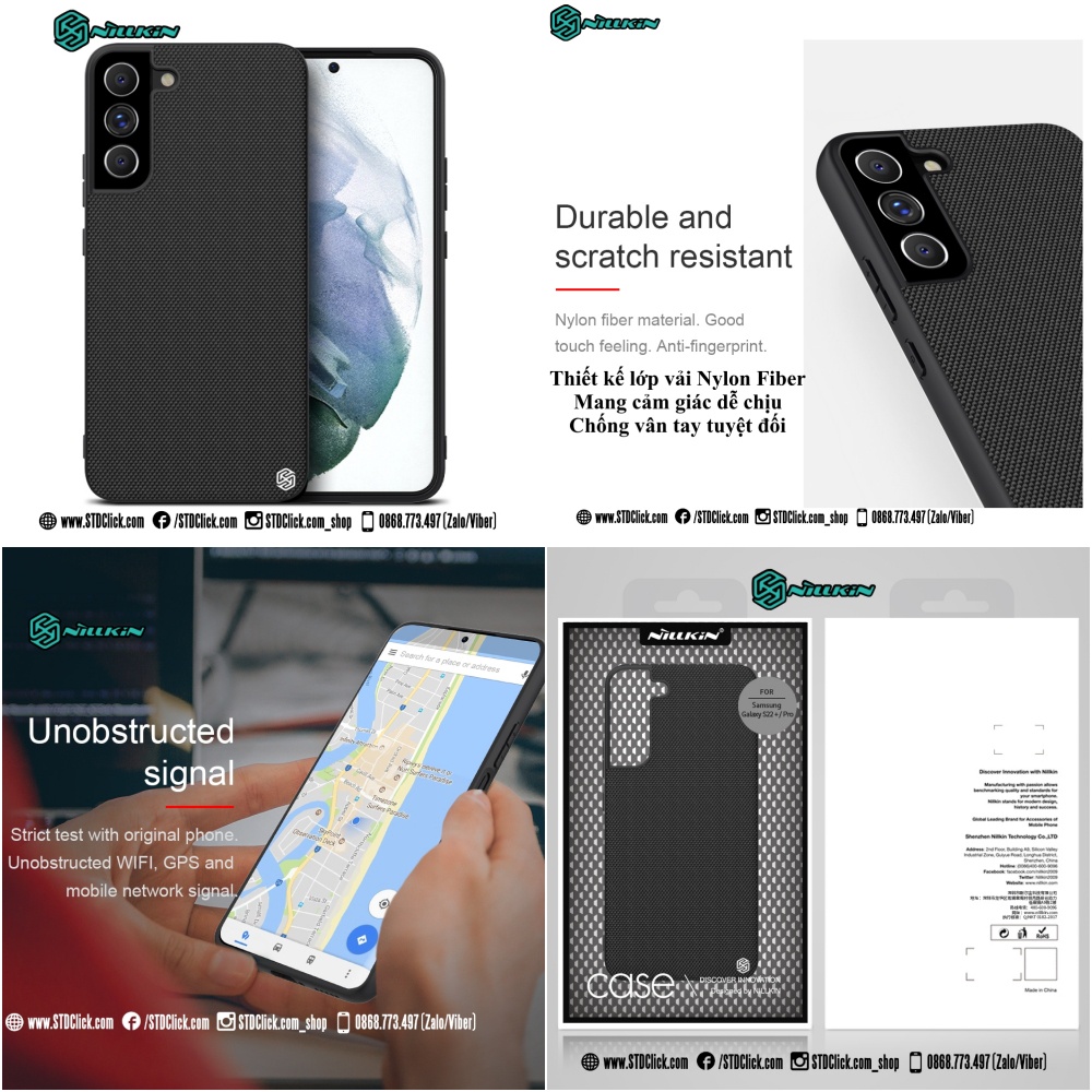 ỐP LƯNG SAMSUNG GALAXY S22 PLUS 5G NILLKIN TEXTURED NYLON FIBER CHÍNH HÃNG