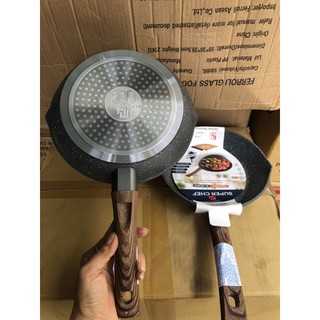 Chảo Vân Đá Đáy Từ Super Chef 2 Miệng Rót 20cm