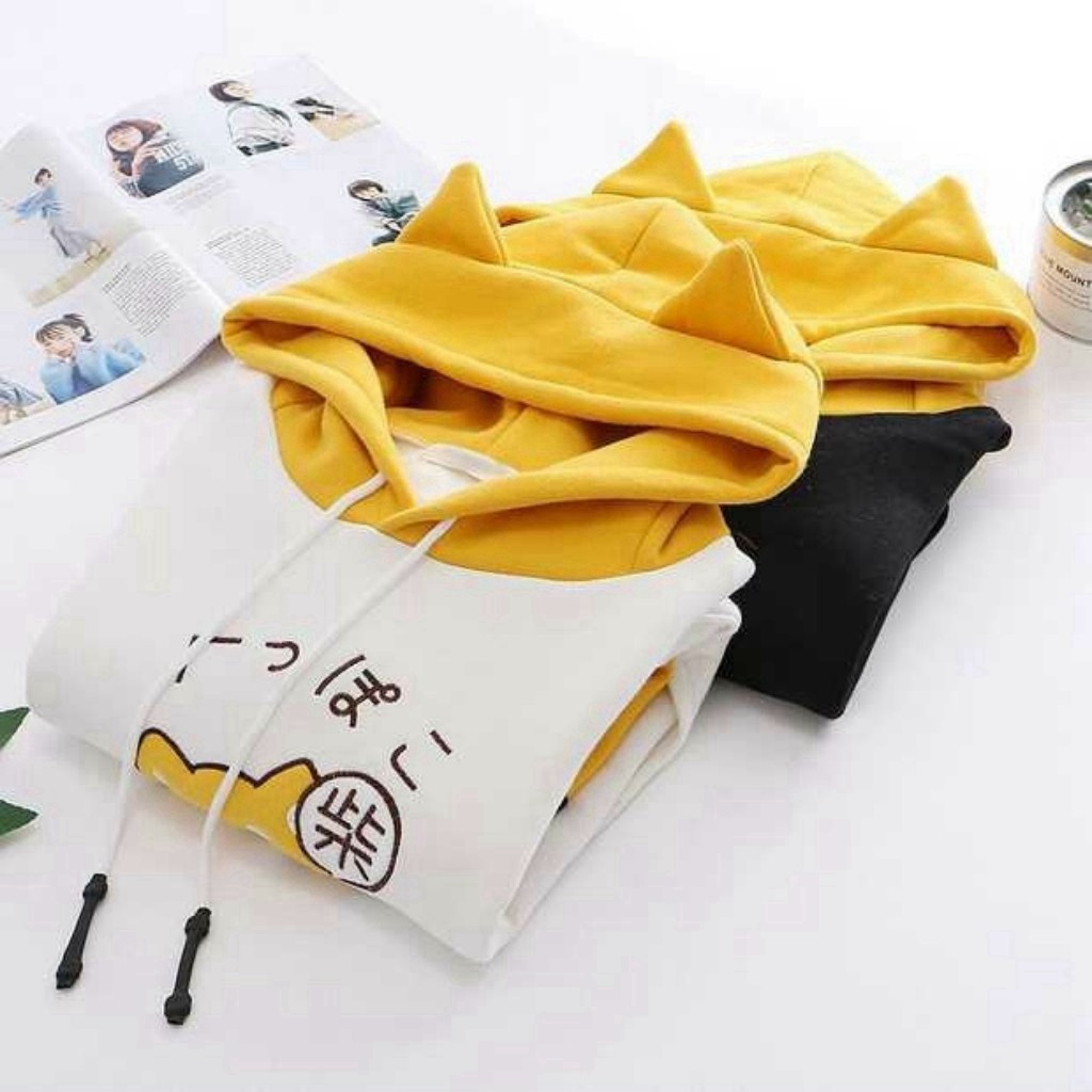 Áo khoác nỉ hoodie KN1 mèo kute unisex cho nam và nữ, chất liệu nỉ trần bông dày đẹp, co giãn thoải mái, form rộng có mũ | BigBuy360 - bigbuy360.vn