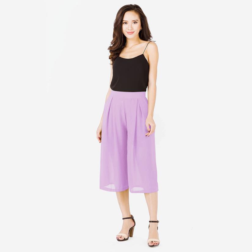 Quần Culottes Nữ Công Sở Lửng Ống Rộng Vải Chiffon Voan WM QUAN 037  ྇ ✔