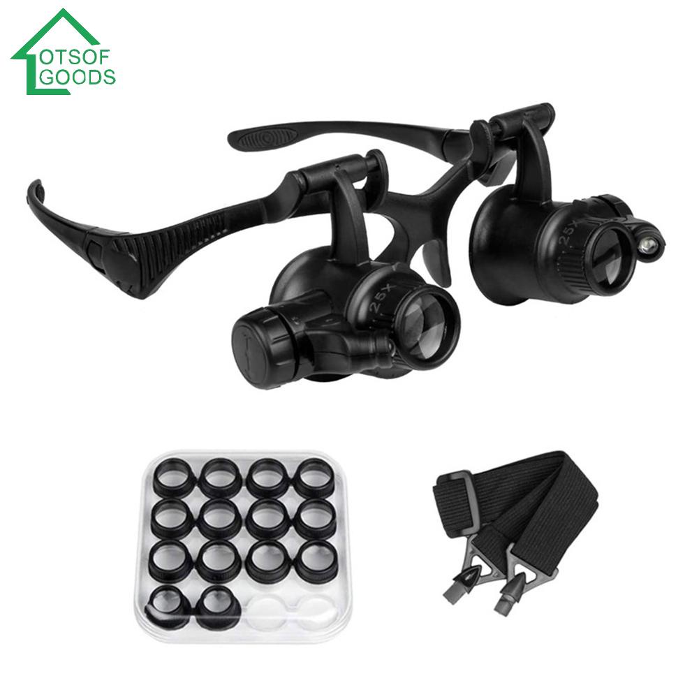 Kính Lúp Có Đèn Led 2.5x / 4x / 6x / 8x / 10x / 15x / 20x / 25