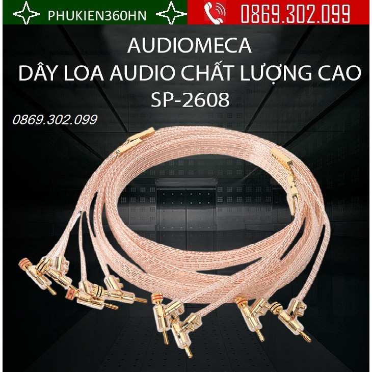 Dây Loa Audio Âm Thanh Audiomeca SP-2608 Cao Cấp - Hàng Chính Hãng