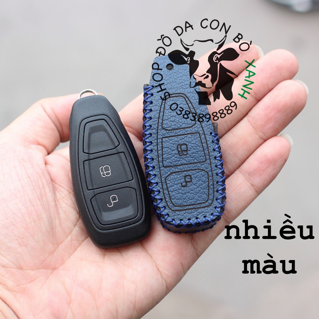 Bao da chìa khoá Ford Ecosport, Fiesta, Focus handmade da thật 004