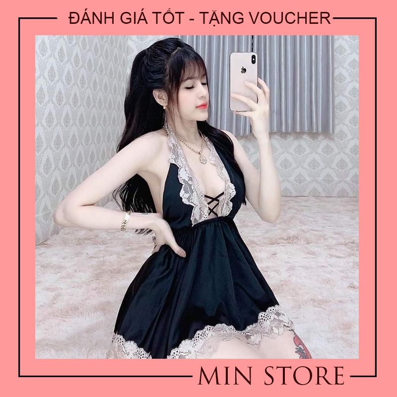 Váy ngủ sexy gơi cảm lụa satin cao cấp 2 dây MIN SHOP VN1005 | BigBuy360 - bigbuy360.vn