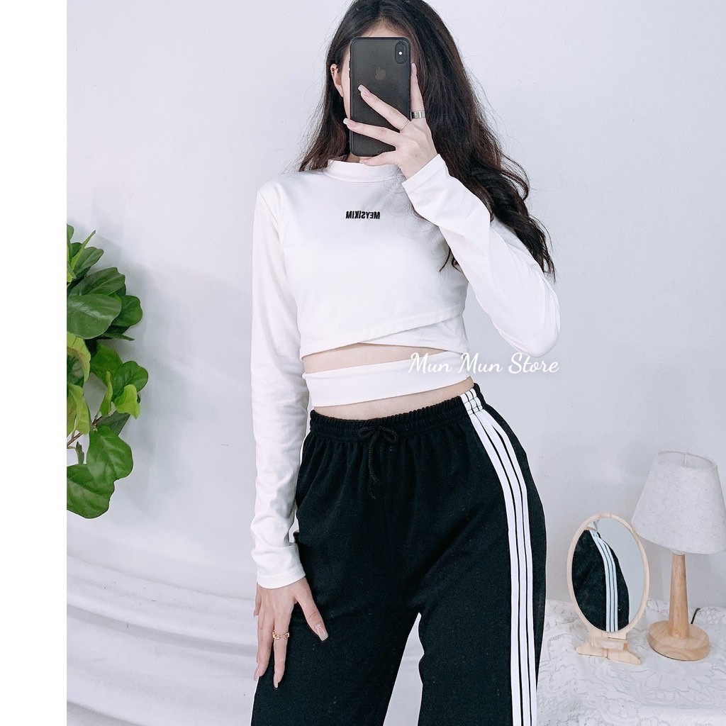 Quần Suông Nữ 3 Sọc Ống Rộng Thể Thao  [FREESHIP] munmunstore kẻ trắng dáng suông cạp chun basic Ulzzang SIÊU HOT
