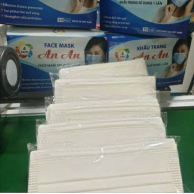 Hộp 50 chiếc khẩu trang 4 lớp An An