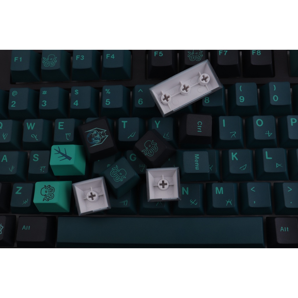 GMK Horror abyss PBT Keycap, 129 phím keycaps Cherry Profile DYE-SUB Cá nhân hóa Keycaps cho bàn phím cơ