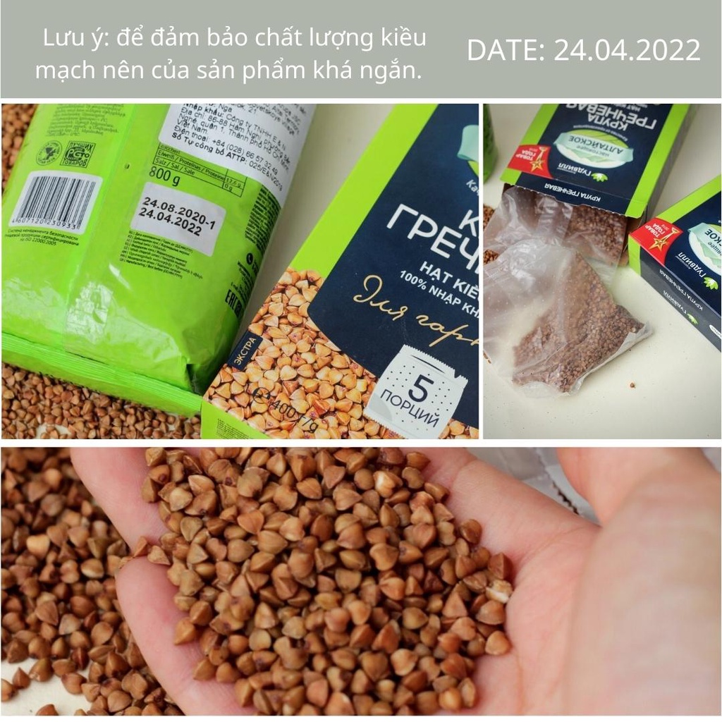 Hạt kiều mạch dành cho ngươi ăn kiêng, tiểu đường, giảm cân 400G (buckwheat/гречка) hạn 24/4/2022