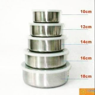 Bộ thố lạnh inox ♥️FREESHIP♥️ có nắp đậy 5 cái