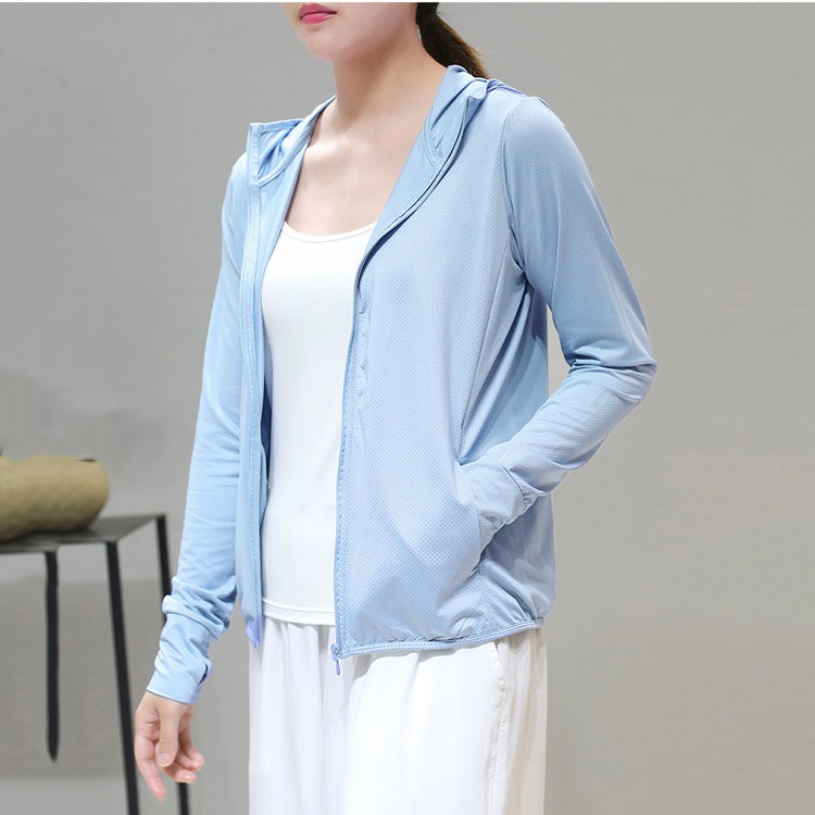 áo chống nắng nữ (có túi cuộn) vải co dãn 4 chiều thông hơi làm mát chống tia uv