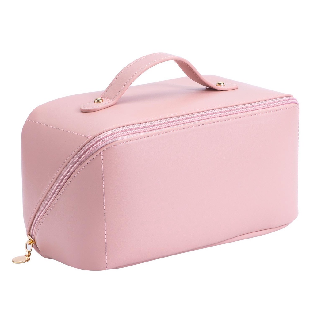 Túi Đựng Mỹ Phẩm Da PU Chống Thấm Nước Thiết Kế Phẳng Trang Điểm Đi Du Lịch