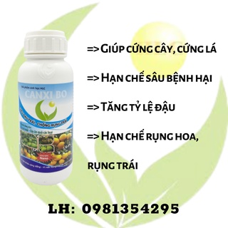 Canxi bo hữu cơ 500ml chống rụng hoa, chống rụng quả non, dưỡng quả non, chống nứt quả cho cây trồng