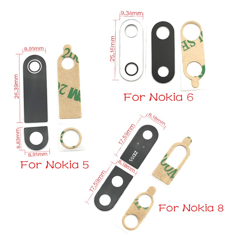 Set 2 Miếng Dán Bảo Vệ Camera Sau Điện Thoại Nokia 5 6 8 7 Plus X5 X6 X7