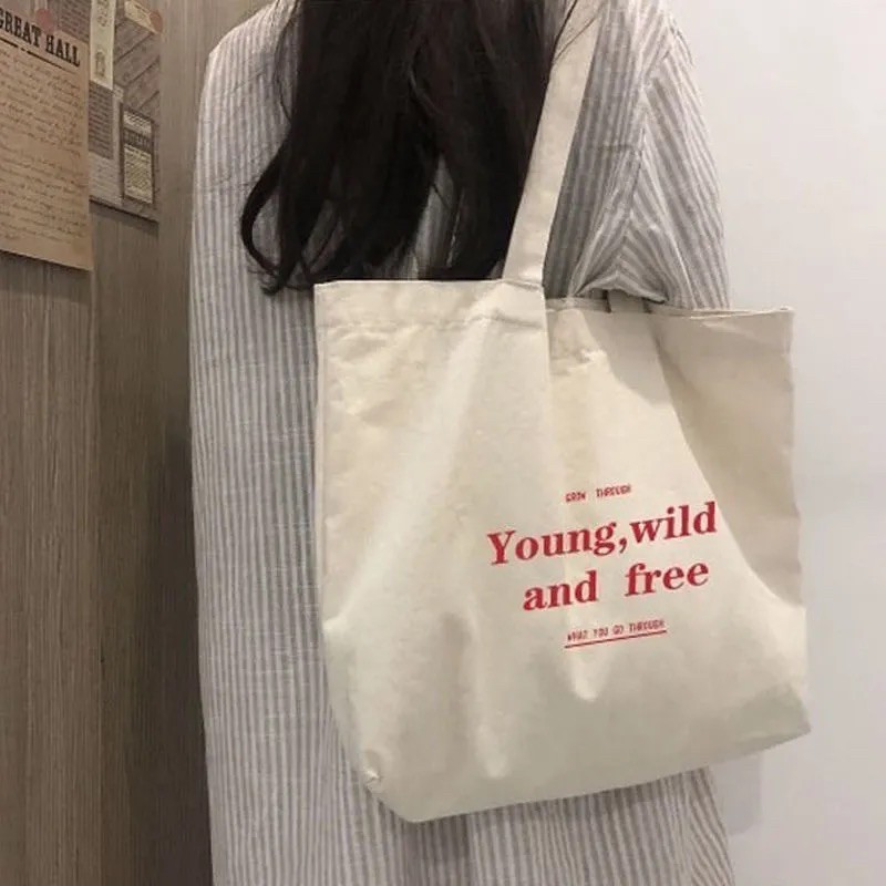 Túi tote vải, ulzzang hàn quốc