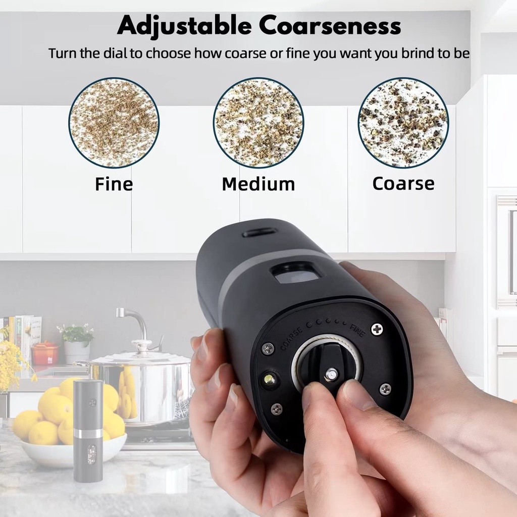 Xiaomi Youpin Máy xay tiêu điện tử   tự động thiết kế một tay cầm có đèn LED điều chỉnh được