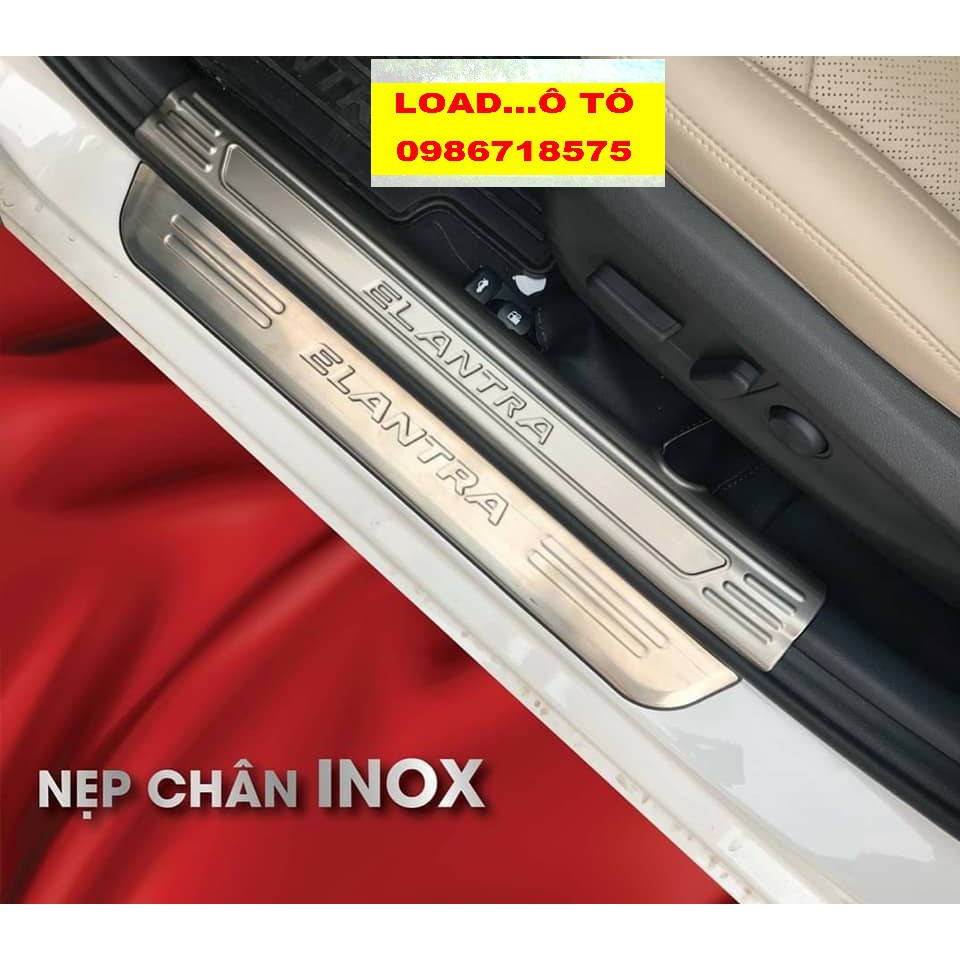 Ốp Bậc Cửa, Nẹp Bước Chân Trong, Ngoài Huyndai Xe Elantra 2022-2018 Chất Liệu Inox