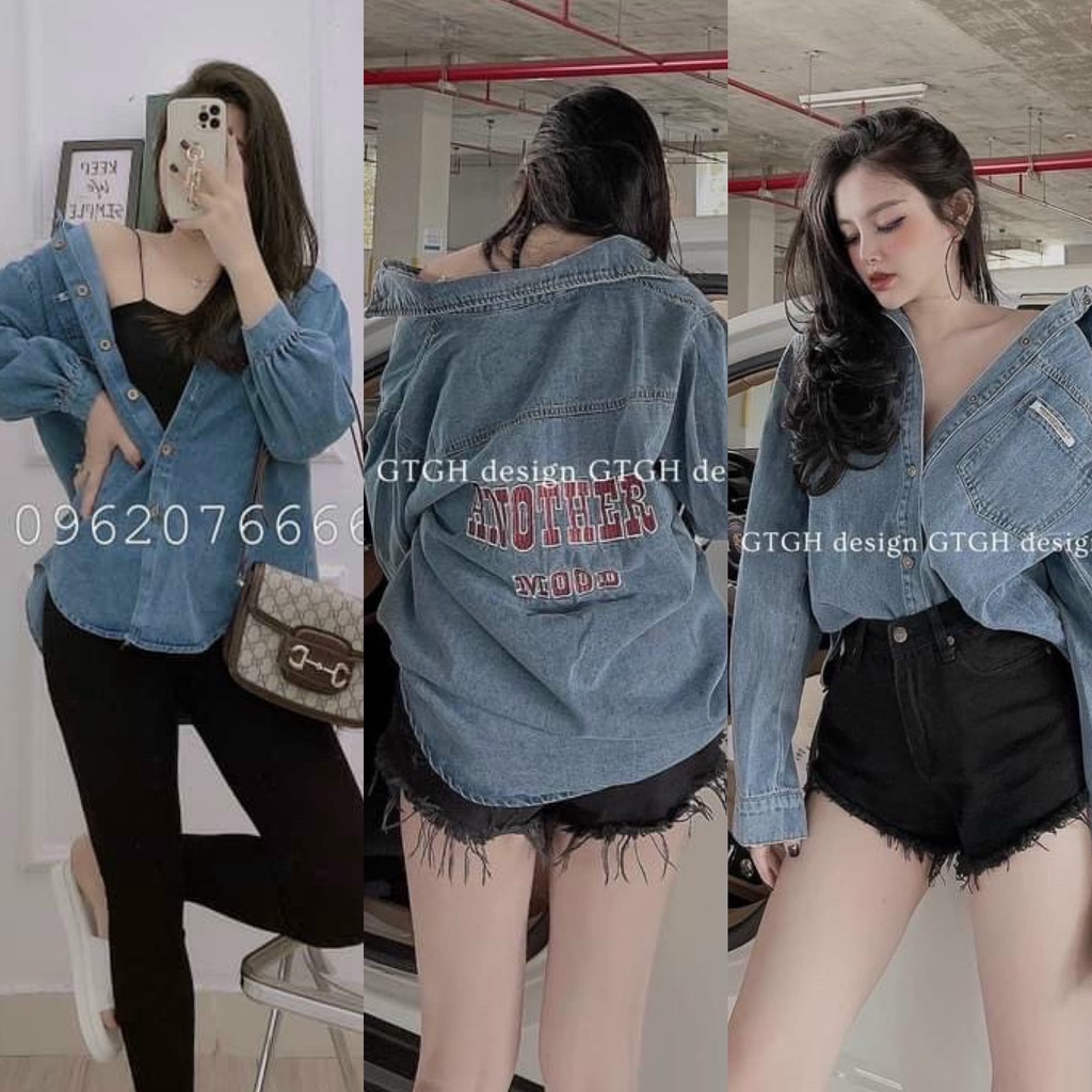 ÁO SƠ MI JEANS FORM RỘNG