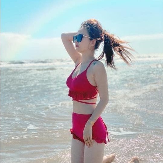 Đồ Bơi Nữ Đi Biển Hai Mảnh Viền Bèo BHV011 | BigBuy360 - bigbuy360.vn