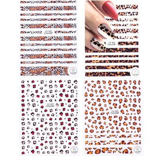 Sticker dán móng da báo trang trí móng tay chân