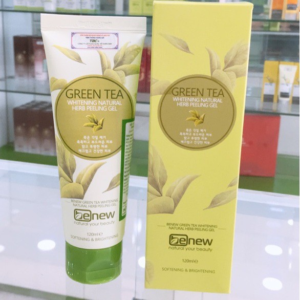 Combo 2 tẩy da chết mặt và toàn thân trà xanh BENEW GREEN TEA PEELING GEL Cao Cấp Hàn Quốc- 120ml/ Hộp