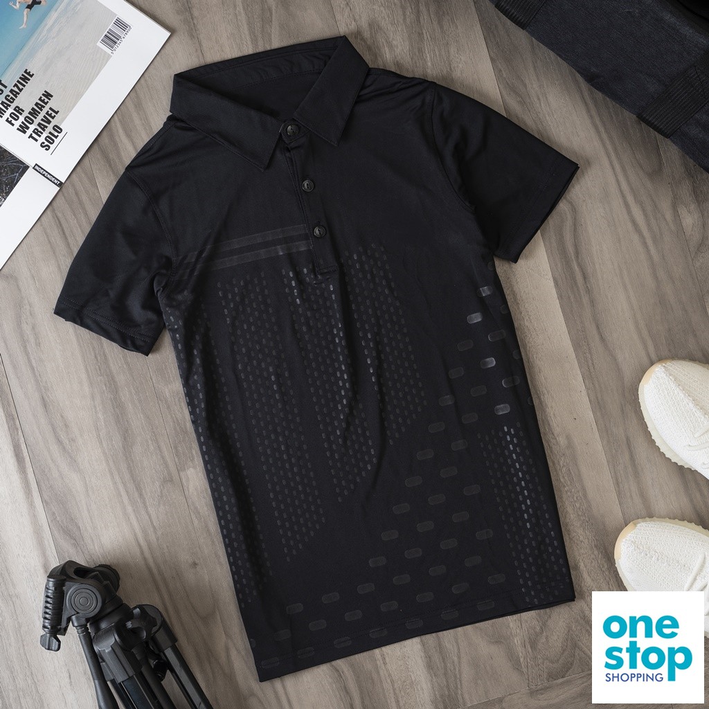 Áo thun nam có cổ vân giọt One15, phom 40-75kg oneshop