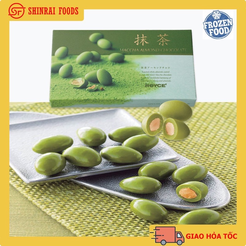 Matcha almond chocolate Royce- Socola trà xanh hạnh nhân Nhật Bản( hộp 190gram)
