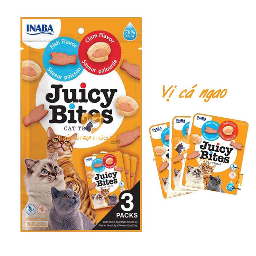 Snack Thưởng - Bánh Thưởng Cho Mèo INABA JUICY BITES Gói 11.3g
