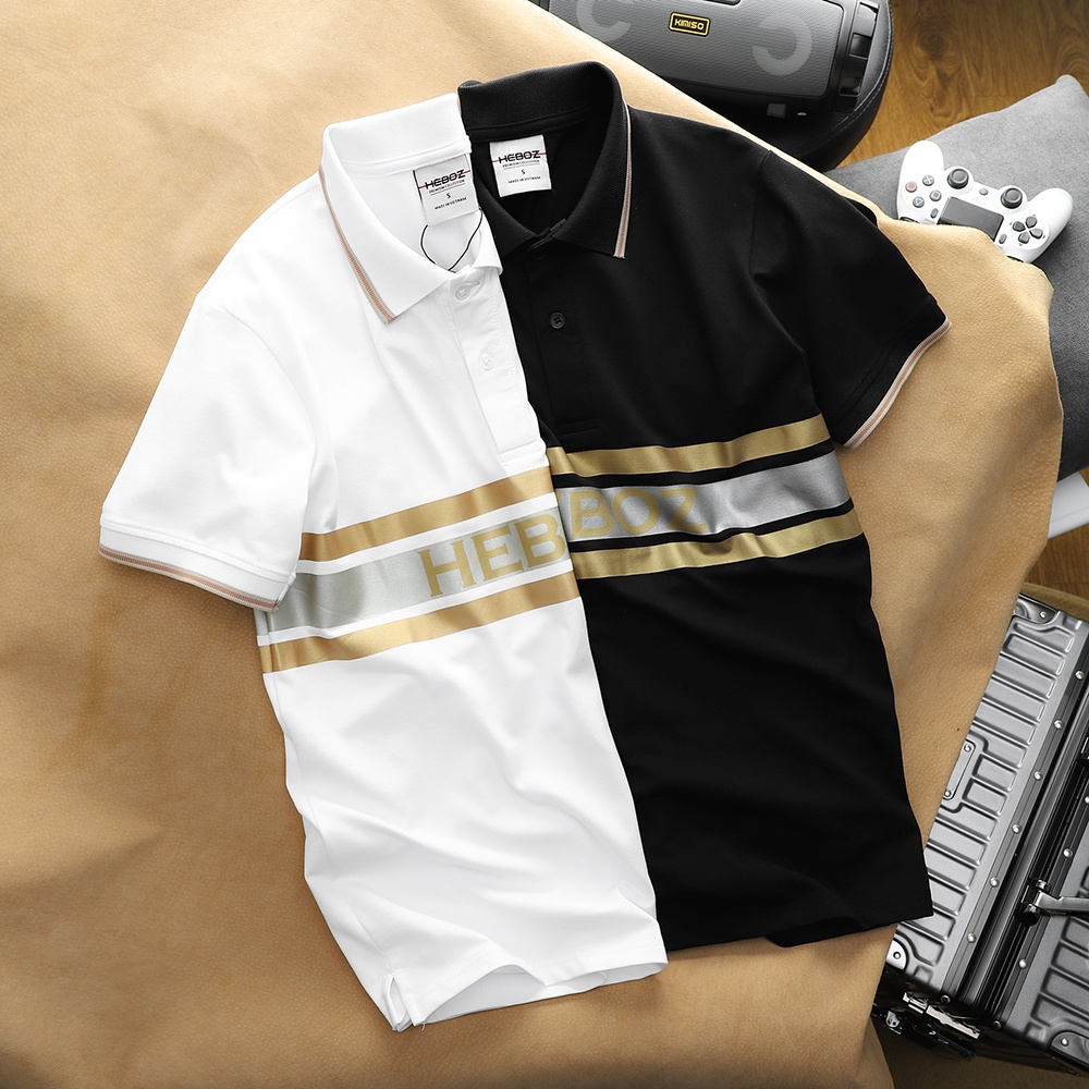 Áo thun có cổ, polo nam HEBOZ chất vải cotton CVC 4 chiều gold metal 2M - 00001225