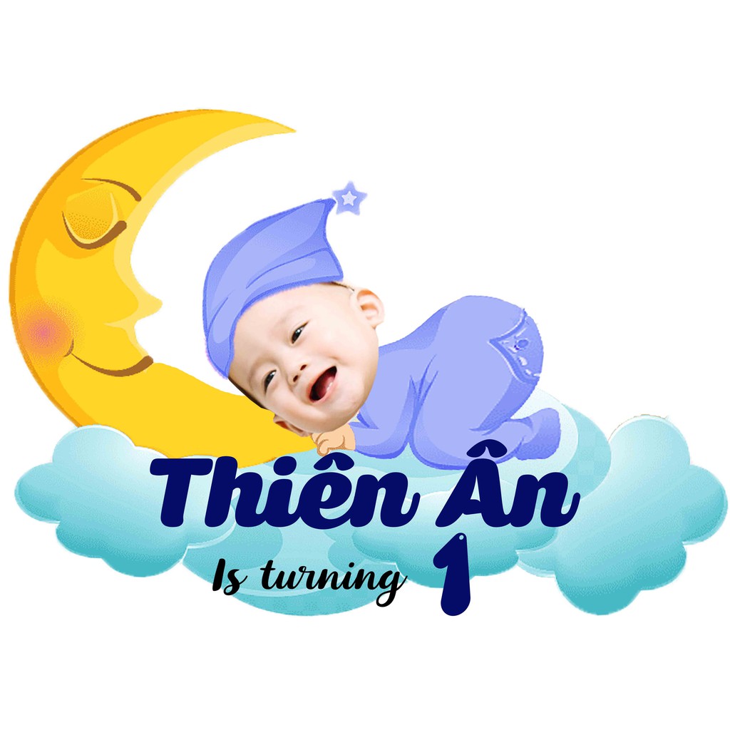 Banner sinh nhật bảng tên sinh nhật cho bé trai bé gái- Trang trí sinh nhật thôi nôi đầy tháng