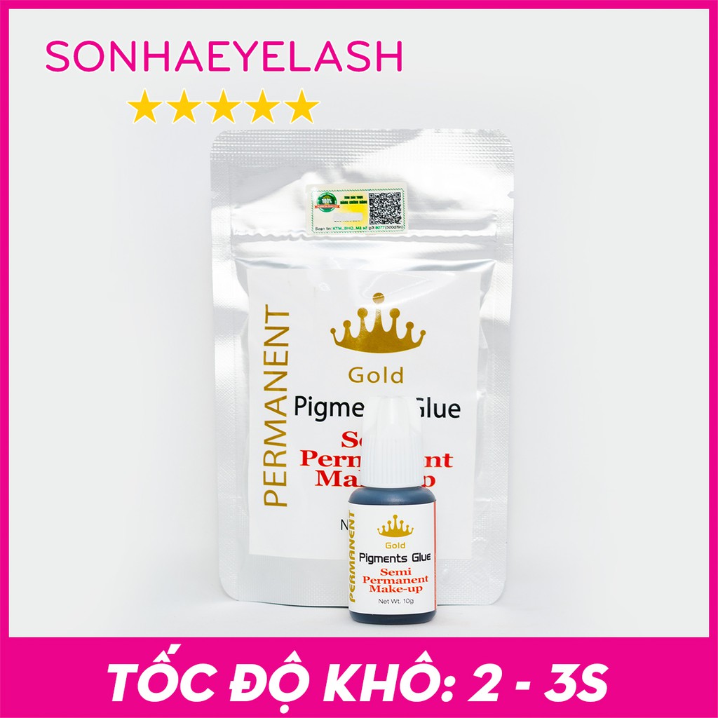 Keo vương miện, Keo nối mi Gold Pigment Glue, dụng cụ mi Sơn Hà