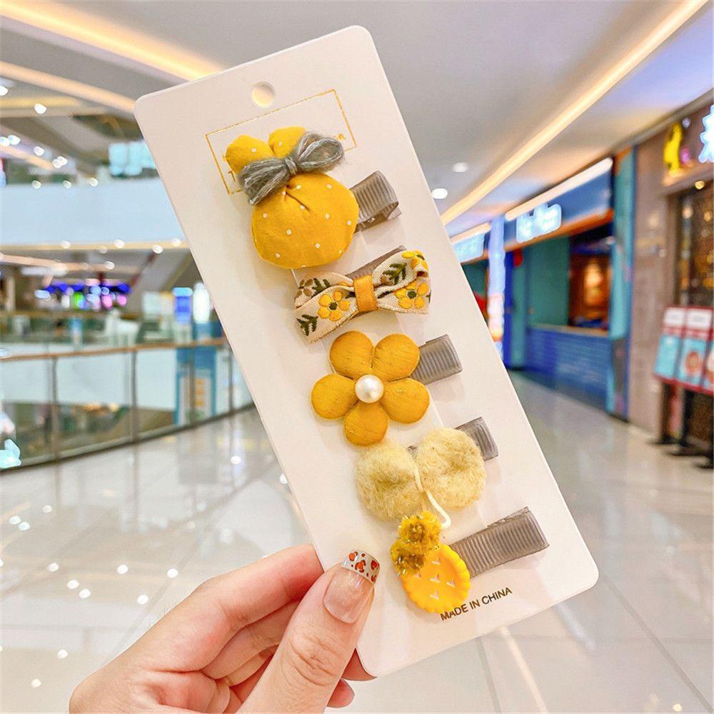 Set 5 Kẹp Tóc Nơ Dễ Thương Cho Bé Gái