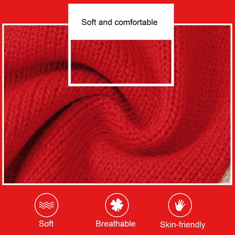 Bộ Áo Liền Quần Dệt Kim Tay Dài In Họa Tiết Tuần Lộc Hoạt Hình Dễ Thương Thời Trang Xuân