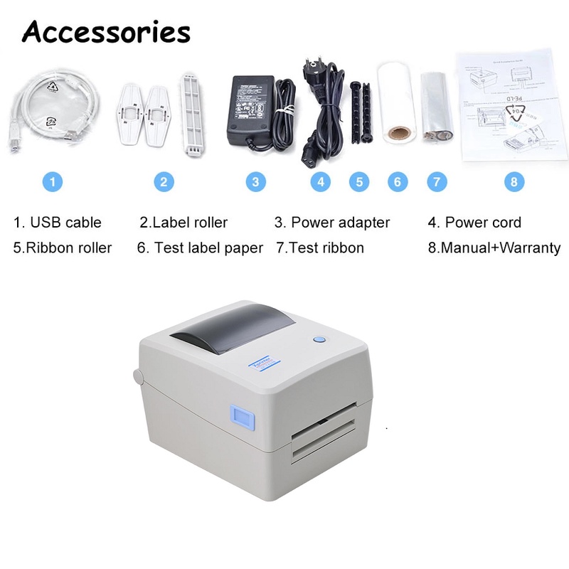 Máy in nhãn XPrinter XP - TT 434B (khổ in 110mm-In đơn hàng Online cực nhanh)☑