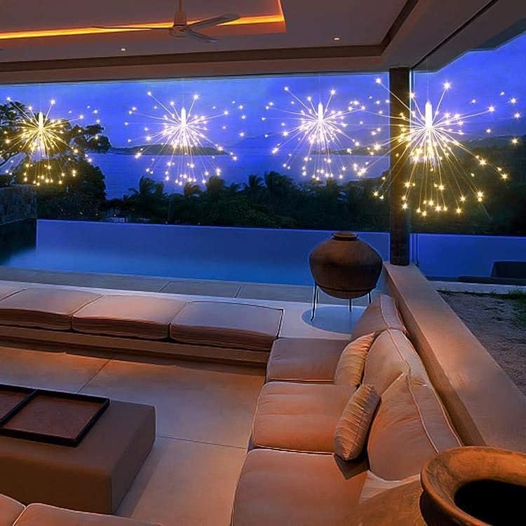 Bộ dây 5 chùm đèn Led pháo hoa firework 400- 500 bóng Tuấn Yến