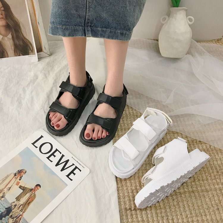 [ Mã 66CBSALE giảm 30K đơn 200K] Xăng đan Đế Bằng Mũi Tròn Thời Trang Dành Cho Nữ | BigBuy360 - bigbuy360.vn
