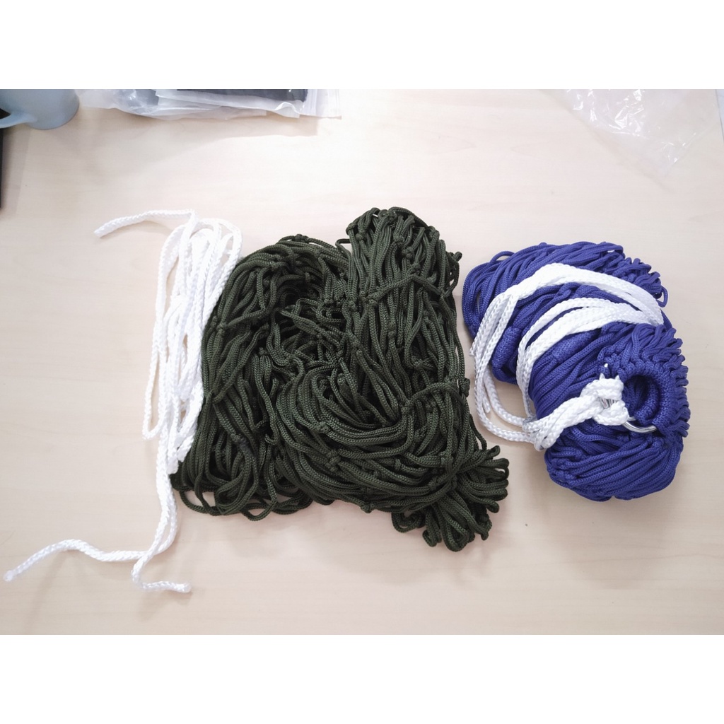 Võng Lưới Cán Thép Du Lịch Dã Ngoại, Lưới Võng Xếp Đơn Cao Cấp Không Dãn Tặng Kèm Dây Dù Buộc Võng KH07