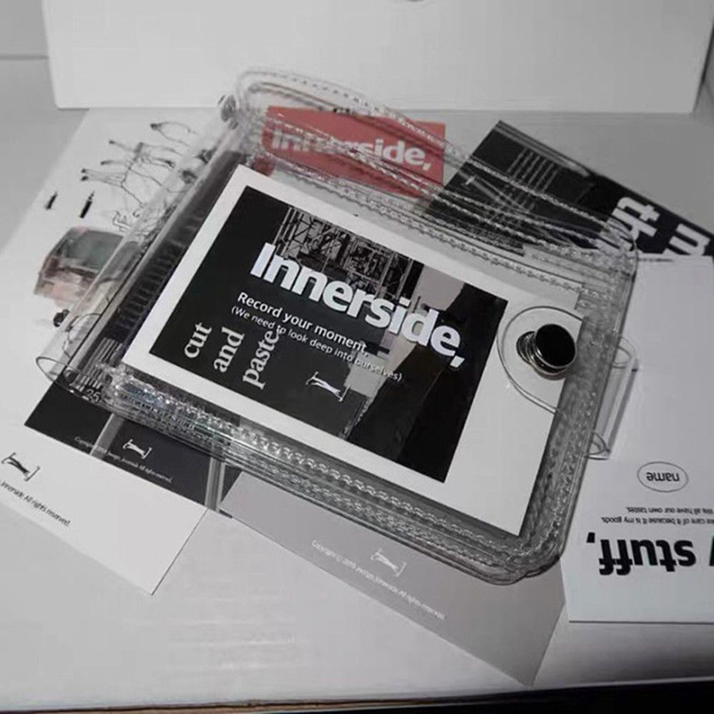 Ví đựng thẻ ID/ danh thiếp bằng PVC trong suốt phong cách Harajuku Hàn Quốc thời trang cho nữ