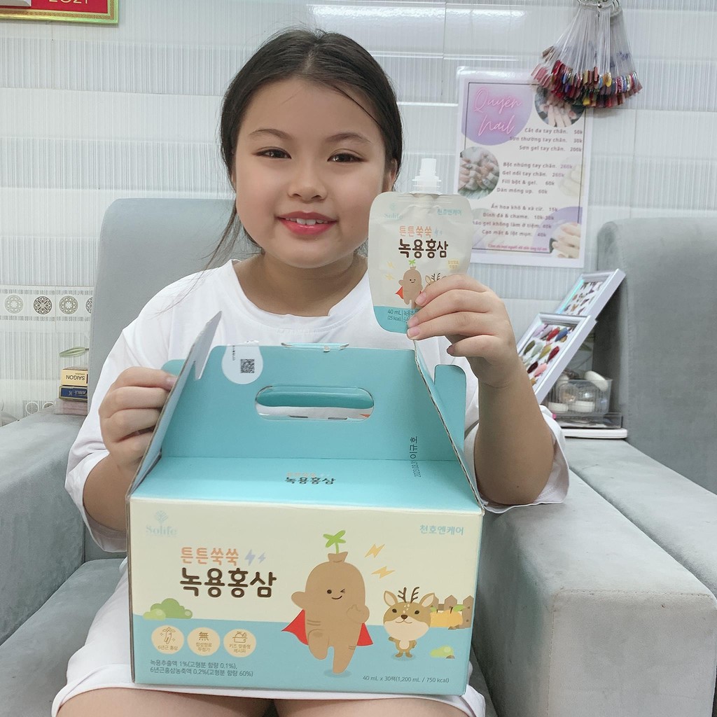 10 Thùng Hồng Sâm Baby Hàn Quốc Cho Bé Biếng Ăn Từ 2 tuổi - Chính Hãng Chunho - Thùng 30 Gói