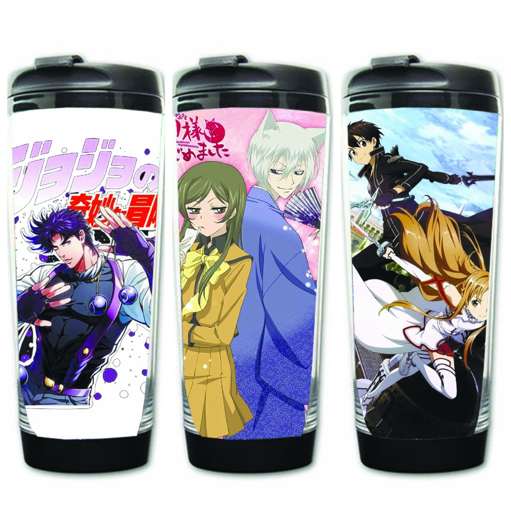 Bình nước IN HÌNH JoJo's bizarre adventure Sword art online Thổ thần tập sự anime chibi cốc đựng quà tặng tiện lợi