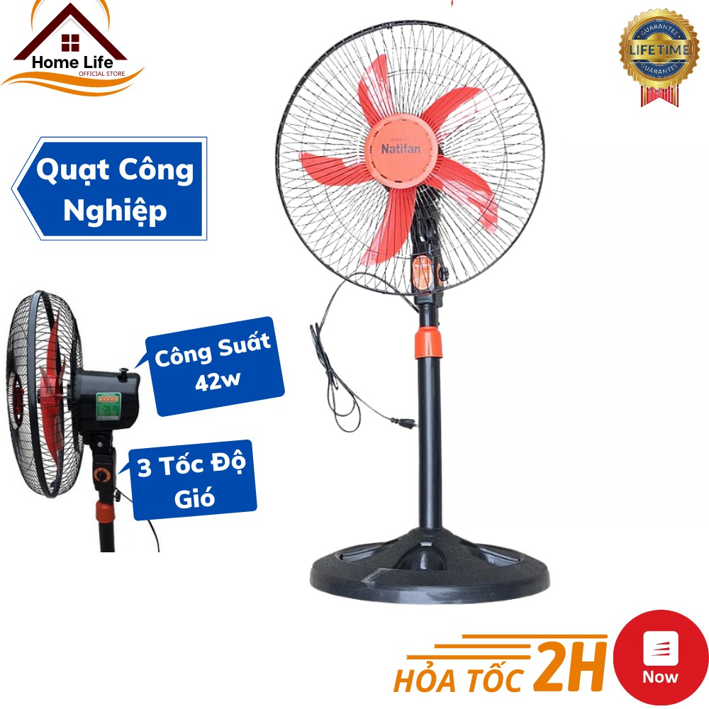 Quạt B4 Natifan - Quạt Công Nghiệp 5 Cánh, 3 Tốc Độ Gió Thổi Bay Mùa Hè Nóng Bức