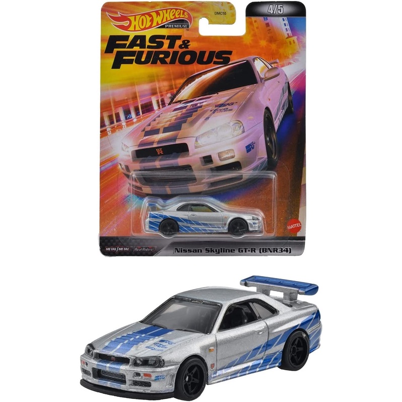 Xe mô hình Hot Wheels Nissan Skyline GT-R R34  Fast & Furious H-1