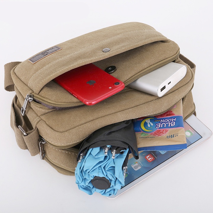 Túi Đeo Chéo Nam Vải Bố Tiện Dụng, Thời Trang size 24cm TUI-114