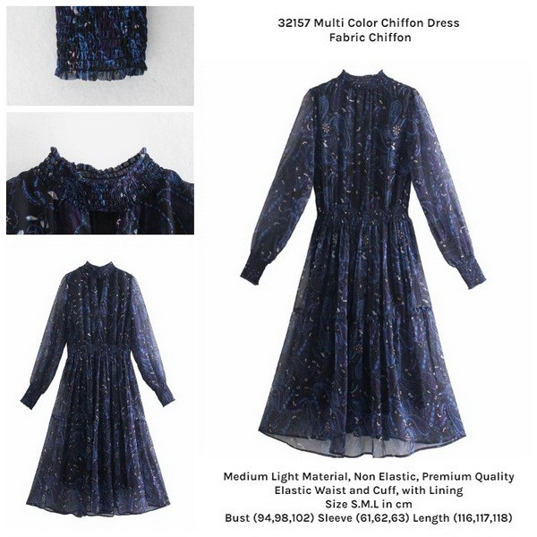 Đầm Maxi Chiffon Nhiều Màu Sắc Size S M L Wst 32157