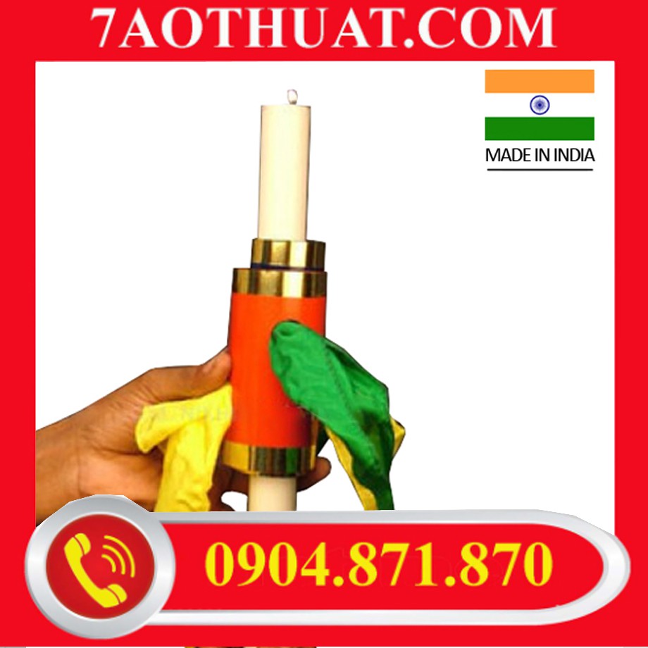 Dụng cụ ảo thuật sân khấu :Candle through silk