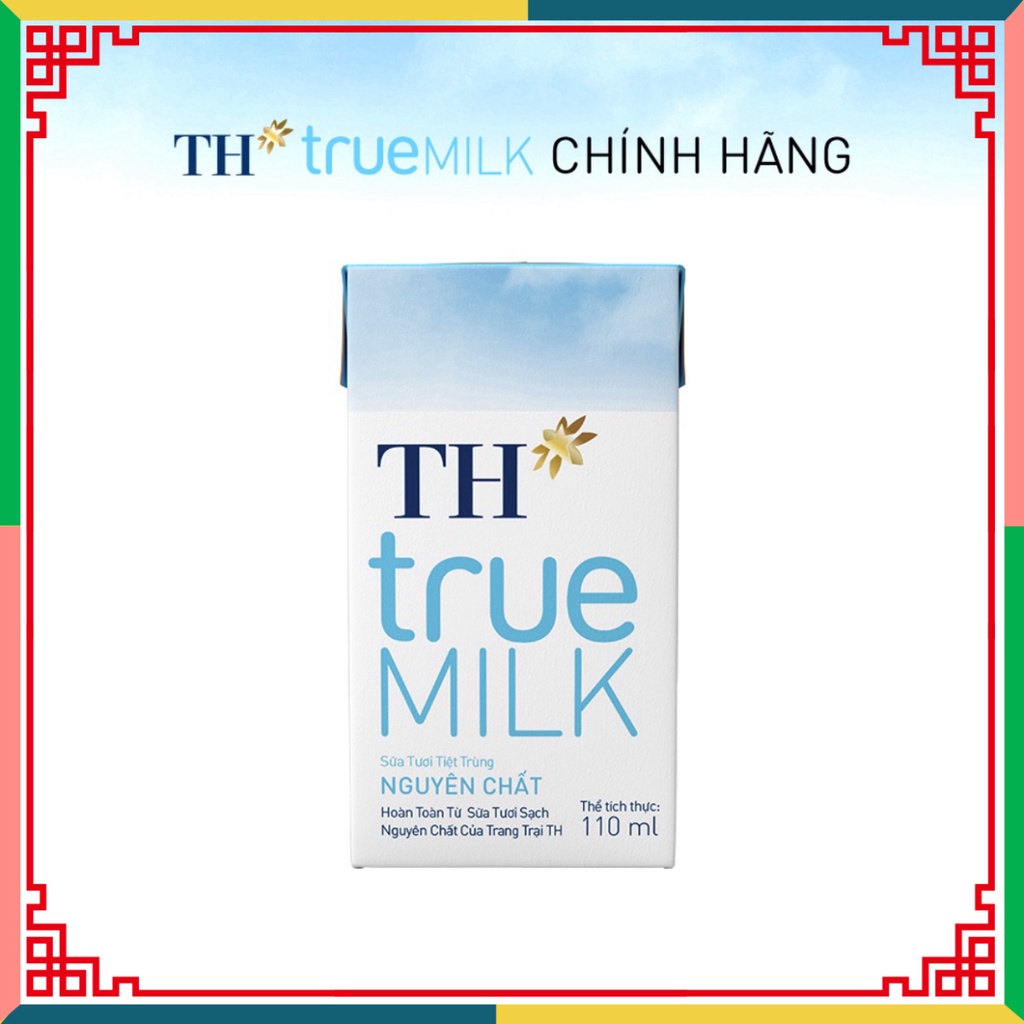 Thùng 48 hộp sữa tươi nguyên chất không đường TH True Milk 110ml (110ml x 48) ( Đại lý Ngọc Toản)