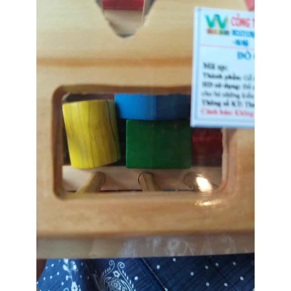 Xe thả khối gỗ - Học liệu Montessori - hàng đẹp