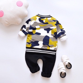 [Ảnh thật] Set 3 món cho bộ đồ bé trai rằn ri
