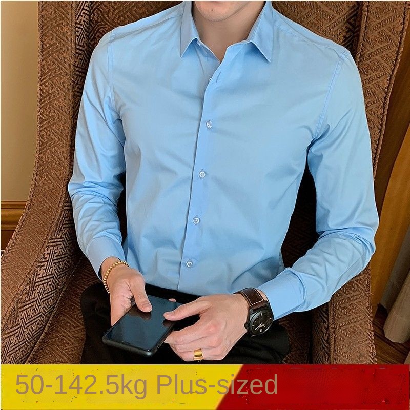 Áo sơ mi tay dài màu xanh dương thời trang lịch lãm cho nam